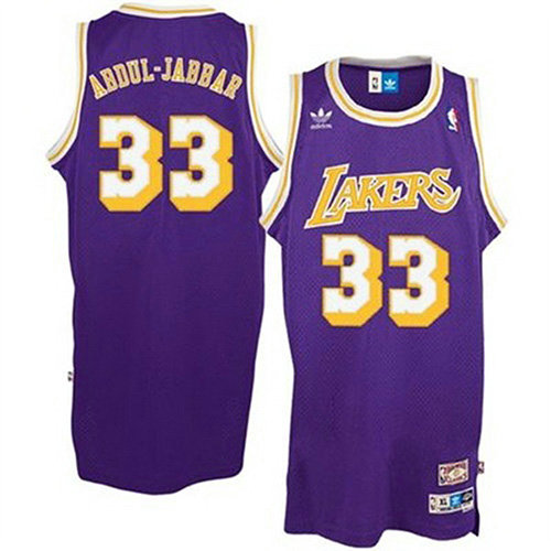Camiseta baloncesto Kareem Abdul-Jabbar 33 Retro P鐓pura Los Angeles Lakers Hombre