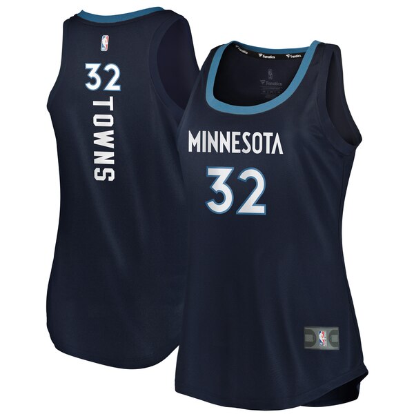 Camiseta baloncesto Karl-Anthony 32 clasico Armada Minnesota Timberwolves Mujer