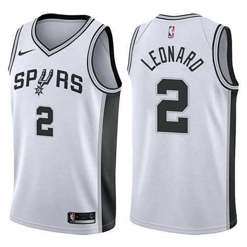 Camiseta baloncesto Kawhi Leonard 2 2017-18 Blanco San Antonio Spurs Hombre
