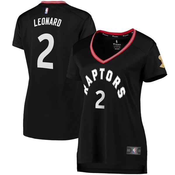 Camiseta baloncesto Kawhi Leonard 2 2019 statement edition Negro Toronto Raptors Mujer