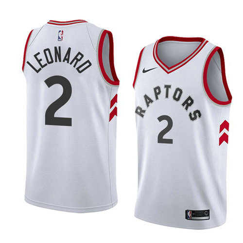 Camiseta baloncesto Kawhi Leonard 2 Association 2017-18 Blanco Toronto Raptors Hombre