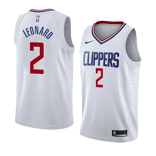 Camiseta baloncesto Kawhi Leonard 2 Association 2019-20 Blanco Los Angeles Clippers Hombre