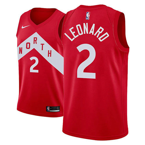 Camiseta baloncesto Kawhi Leonard 2 Earned 2018-19 Rojo Toronto Raptors Hombre