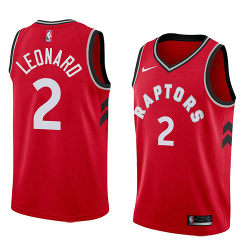 Camiseta baloncesto Kawhi Leonard 2 Icon 2017-18 Rojo Toronto Raptors Hombre