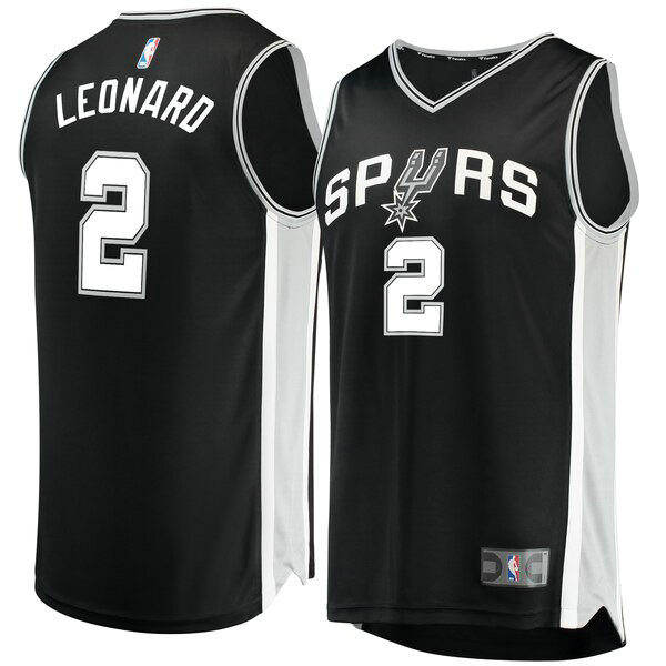 Camiseta baloncesto Kawhi Leonard 2 Icon Edition Negro San Antonio Spurs Hombre