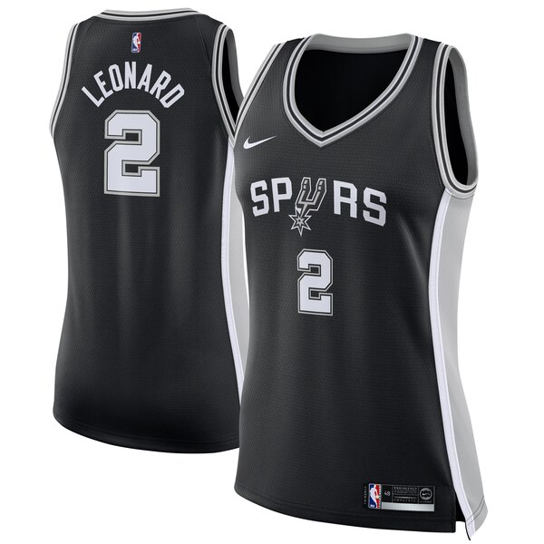 Camiseta baloncesto Kawhi Leonard 2 Nike icon edition Negro San Antonio Spurs Mujer
