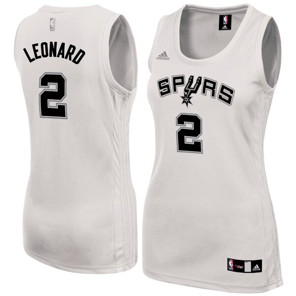 Camiseta baloncesto Kawhi Leonard 2 Réplica Blanco San Antonio Spurs Mujer
