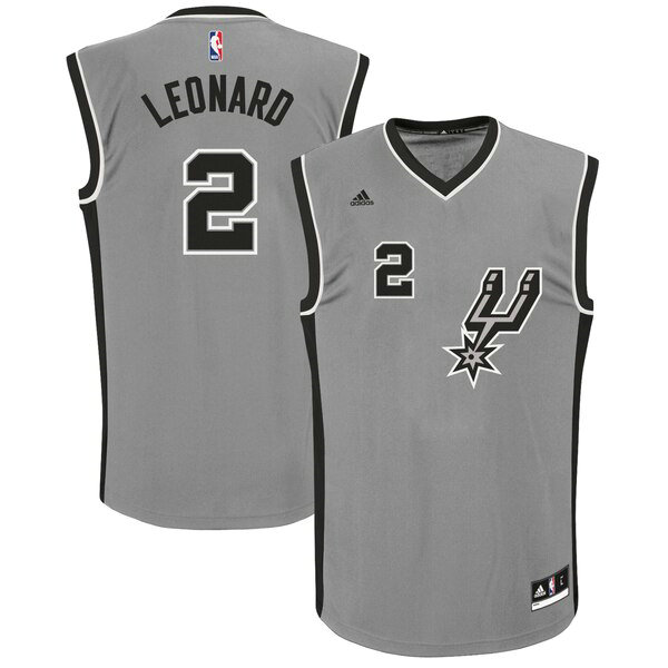 Camiseta baloncesto Kawhi Leonard 2 adidas Gris San Antonio Spurs Hombre