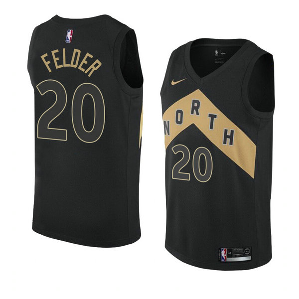 Camiseta baloncesto Kay Felder 20 Ciudad 2018 Negro Toronto Raptors Hombre