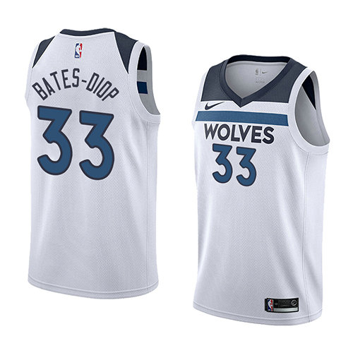Camiseta baloncesto Keita Bates-Diop 33 Association 2018 Blanco Minnesota Timberwolves Hombre