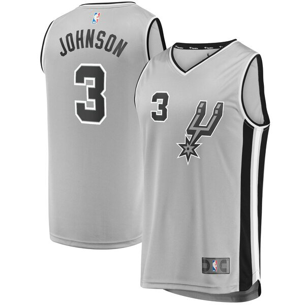 Camiseta baloncesto Keldon Johnson 3 Statement Edition Gris San Antonio Spurs Hombre