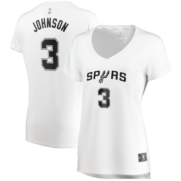 Camiseta baloncesto Keldon Johnson 3 association edition Blanco San Antonio Spurs Mujer
