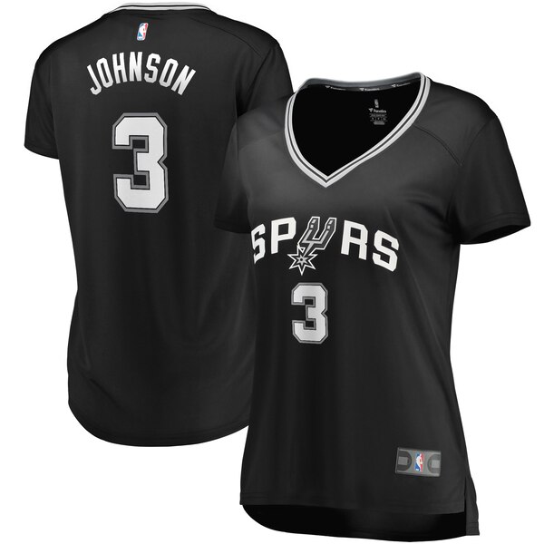 Camiseta baloncesto Keldon Johnson 3 icon edition Negro San Antonio Spurs Mujer