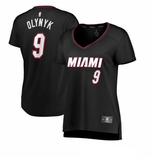 Camiseta baloncesto Kelly Olynyk 9 icon edition Negro Miami Heat Mujer