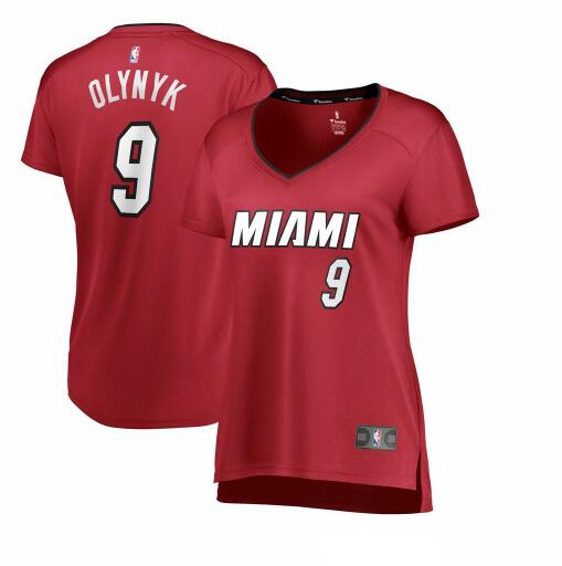 Camiseta baloncesto Kelly Olynyk 9 statement edition Rojo Miami Heat Mujer