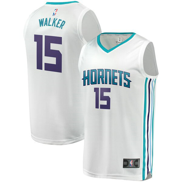 Camiseta baloncesto Kemba Walker 15 2019 Blanco Charlotte Hornets Hombre