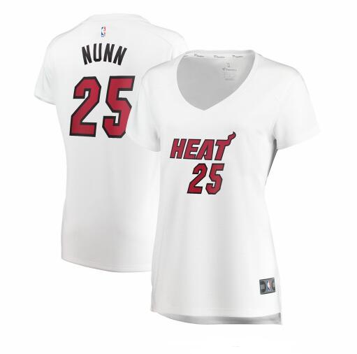 Camiseta baloncesto Kendrick Nunn 25 association edition Blanco Miami Heat Mujer