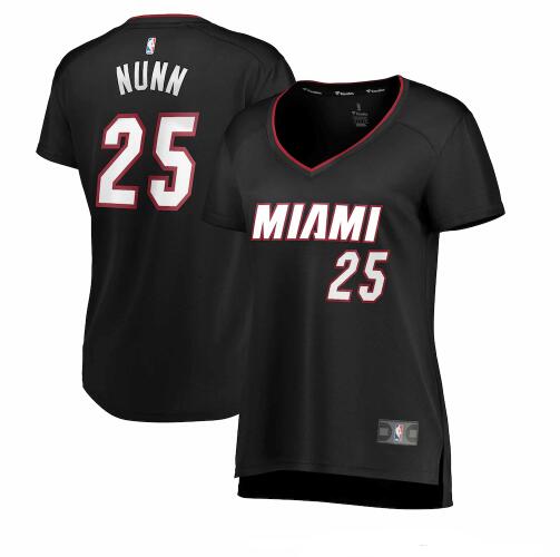 Camiseta baloncesto Kendrick Nunn 25 icon edition Negro Miami Heat Mujer