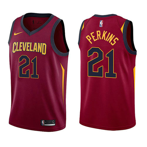 Camiseta baloncesto Kendrick Perkins 21 Icon 2017-18 Rojo Cleveland Cavaliers Hombre