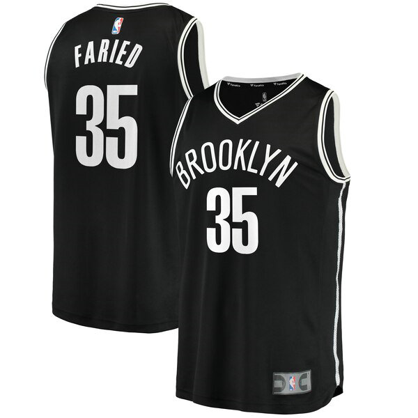 Camiseta baloncesto Kenneth Faried 35 2019 Negro Brooklyn Nets Hombre