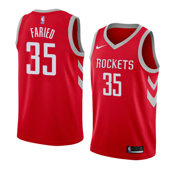 Camiseta baloncesto Kenneth Faried 35 Icon 2018 Rojo Houston Rockets Hombre