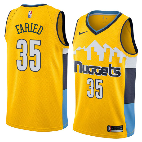Camiseta baloncesto Kenneth Faried 35 Statement 2018 Amarillo Denver Nuggets Hombre