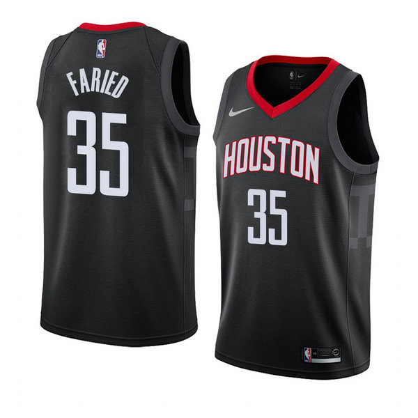 Camiseta baloncesto Kenneth Faried 35 Statement 2018 Negro Houston Rockets Hombre