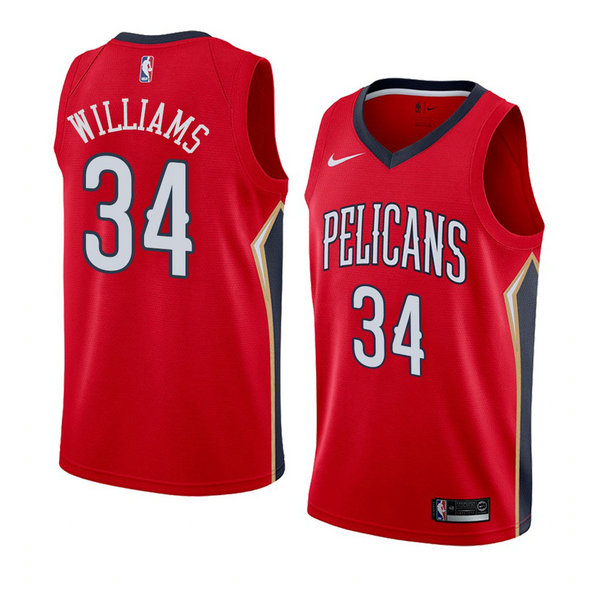 Camiseta baloncesto Kenrich Williams 34 Statement 2018 Rojo New Orleans Pelicans Hombre