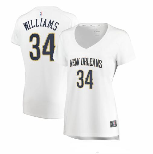 Camiseta baloncesto Kenrich Williams 34 association edition Blanco New Orleans Pelicans Mujer