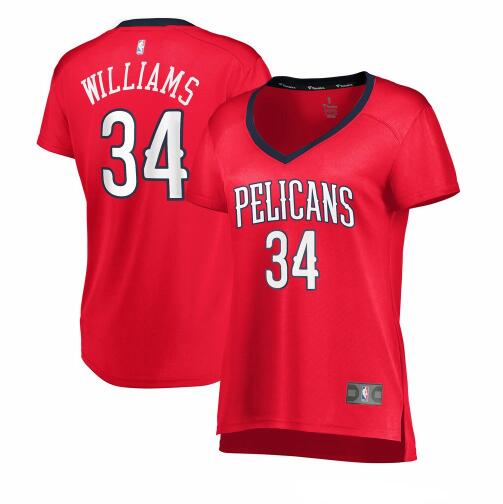Camiseta baloncesto Kenrich Williams 34 statement edition Rojo New Orleans Pelicans Mujer