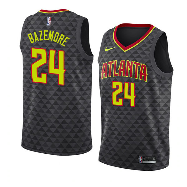 Camiseta baloncesto Kent Bazemore 24 Icon 2018-19 Negro Atlanta Hawks Hombre