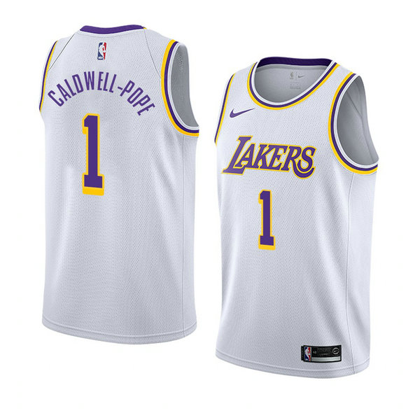 Camiseta baloncesto Kentavious Caldwell-Pope 1 Association 2018-19 Blanco Los Angeles Lakers Hombre
