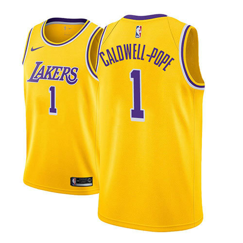 Camiseta baloncesto Kentavious Caldwell-Pope 1 Icon 2018-19 Oro Los Angeles Lakers Hombre