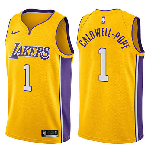 Camiseta baloncesto Kentavious Caldwell-Pope 1 Swingman Icon 2017-18 Oro Los Angeles Lakers Hombre