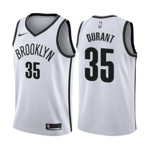 Camiseta baloncesto Kevin Durant 35 Association 2019-20 Blanco Brooklyn Nets Hombre