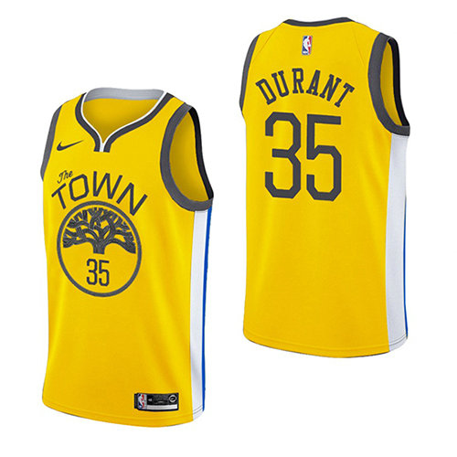 Camiseta baloncesto Kevin Durant 35 Earned 2018-19 Amarillo Golden State Warriors Hombre