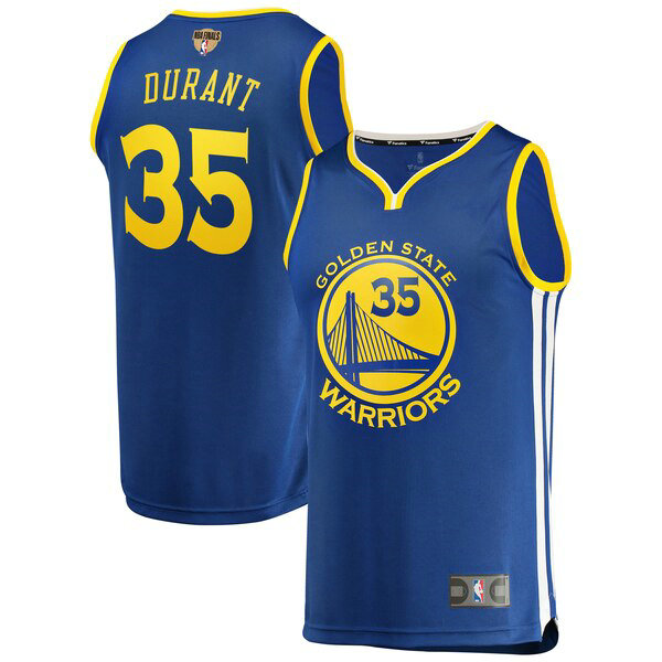 Camiseta baloncesto Kevin Durant 35 Icon Edition Azul Golden State Warriors Hombre