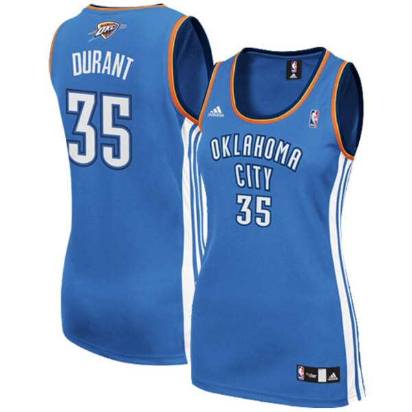 Camiseta baloncesto Kevin Durant 35 Réplica Azul Oklahoma City Thunder Mujer
