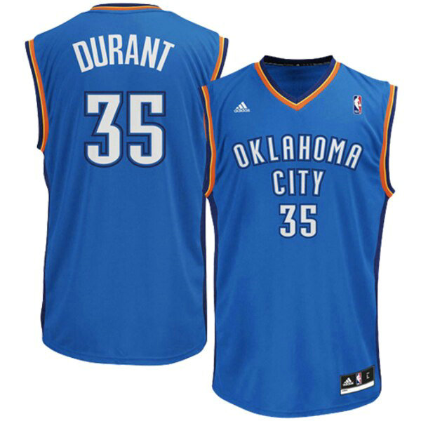 Camiseta baloncesto Kevin Durant 35 adidas Azul Oklahoma City Thunder Nino