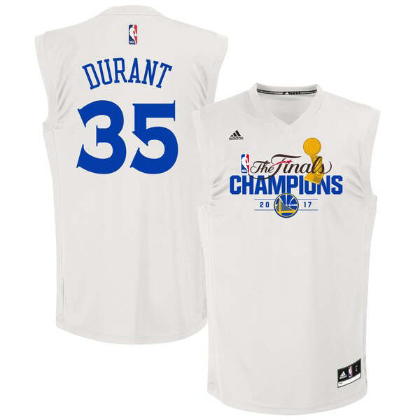 Camiseta baloncesto Kevin Durant 35 adidas Blanco Golden State Warriors Hombre