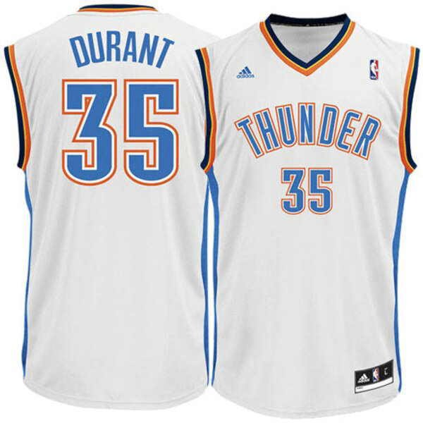 Camiseta baloncesto Kevin Durant 35 adidas Blanco Oklahoma City Thunder Nino