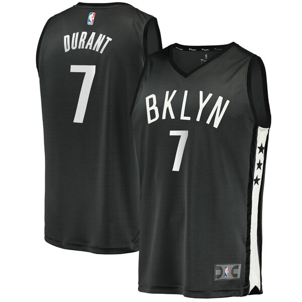 Camiseta baloncesto Kevin Durant 7 2019-2020 Negro Brooklyn Nets Hombre