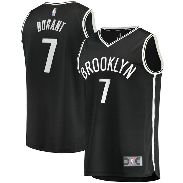 Camiseta baloncesto Kevin Durant 7 2019 Negro Brooklyn Nets Hombre