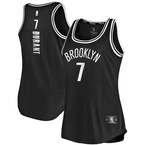 Camiseta baloncesto Kevin Durant 7 icon edition Negro Brooklyn Nets Mujer