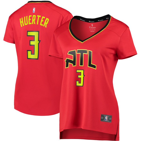 Camiseta baloncesto Kevin Huerter 3 statement edition Rojo Atlanta Hawks Mujer