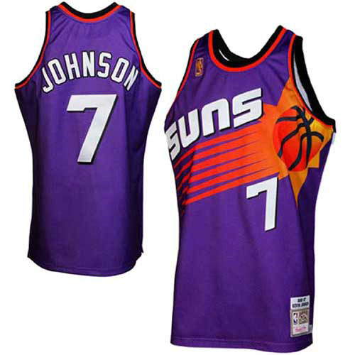 Camiseta baloncesto Kevin Johnson 7 Retro P鐓pura Phoenix Suns Hombre