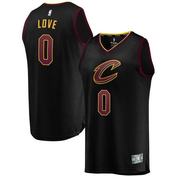 Camiseta baloncesto Kevin Love 0 2019 Negro Cleveland Cavaliers Hombre