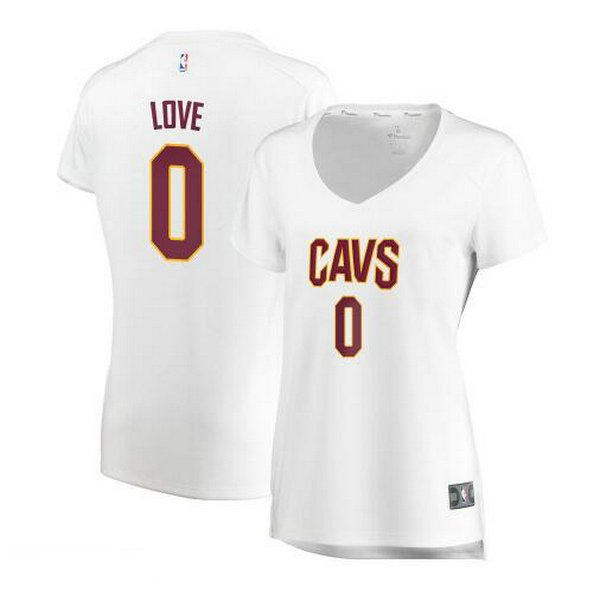 Camiseta baloncesto Kevin Love 0 association edition Blanco Cleveland Cavaliers Mujer