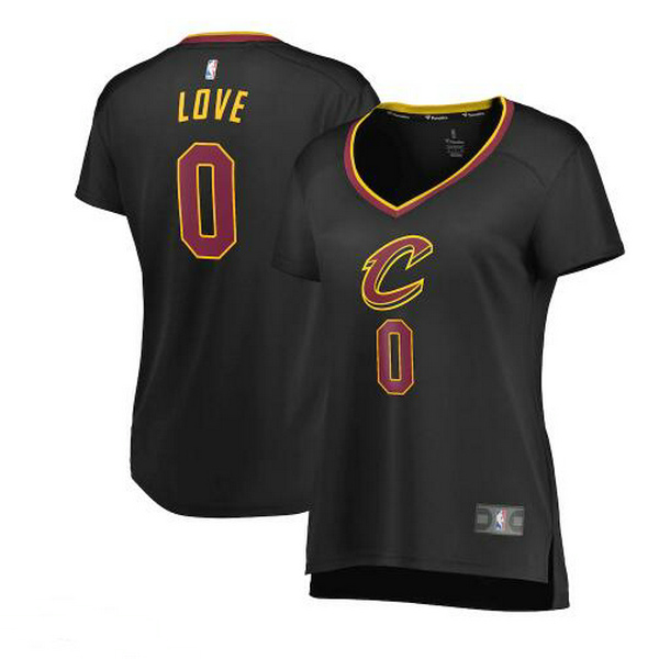 Camiseta baloncesto Kevin Love 0 statement edition Negro Cleveland Cavaliers Mujer
