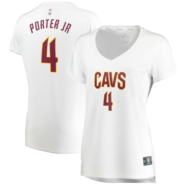Camiseta baloncesto Kevin Porter Jr. 4 association edition Blanco Cleveland Cavaliers Mujer
